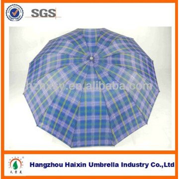 3 Folding Fancy Check Satin Hotel Umbrella print Ads